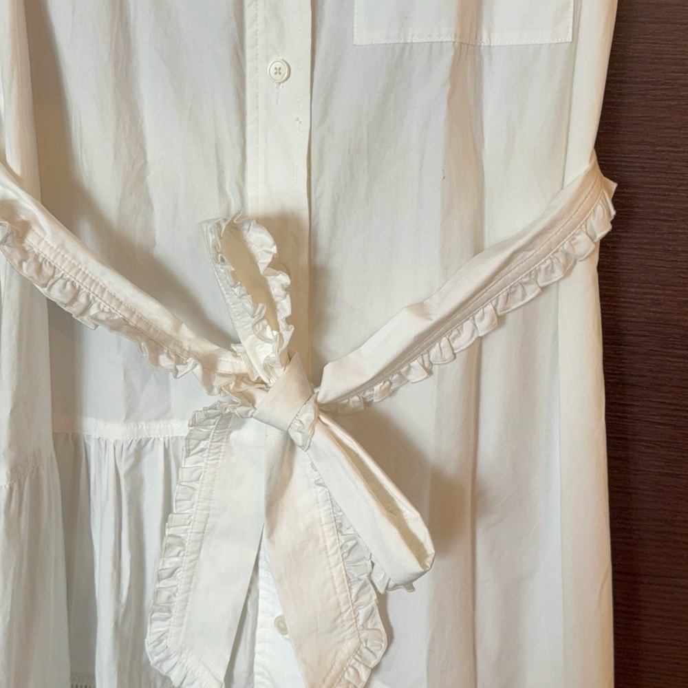 Derek Lam Cream Maxi Dress with Lace Details - Picture 3 of 12